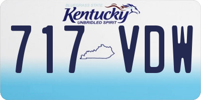 KY license plate 717VDW