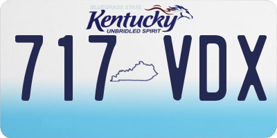 KY license plate 717VDX