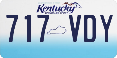 KY license plate 717VDY