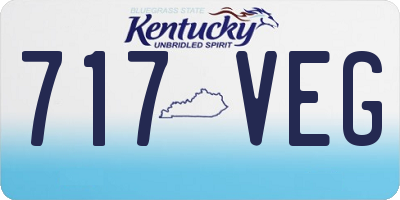 KY license plate 717VEG