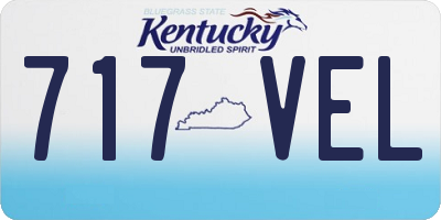 KY license plate 717VEL