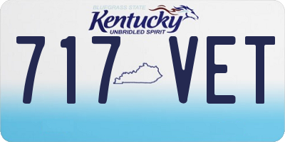 KY license plate 717VET