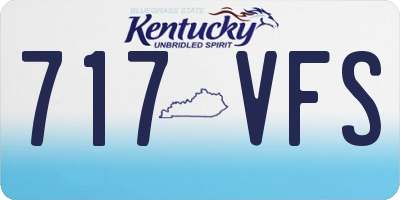 KY license plate 717VFS