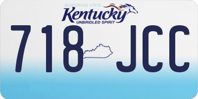 KY license plate 718JCC