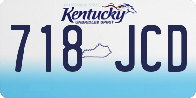 KY license plate 718JCD