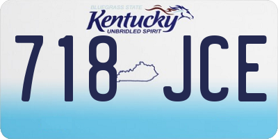 KY license plate 718JCE