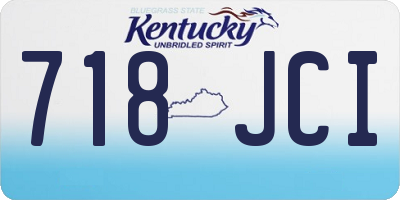 KY license plate 718JCI