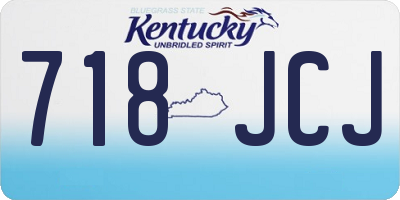 KY license plate 718JCJ