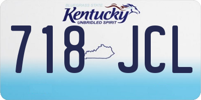 KY license plate 718JCL