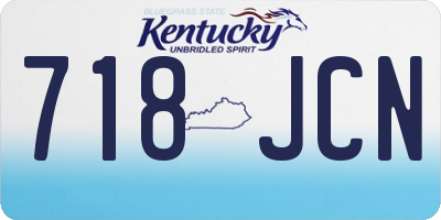 KY license plate 718JCN