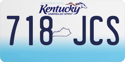 KY license plate 718JCS