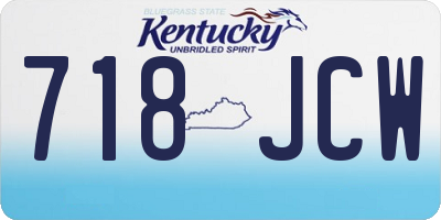 KY license plate 718JCW