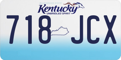 KY license plate 718JCX