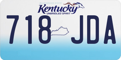 KY license plate 718JDA