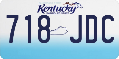 KY license plate 718JDC