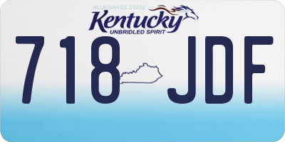 KY license plate 718JDF