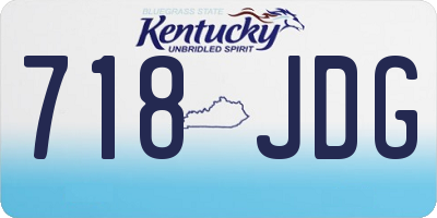 KY license plate 718JDG