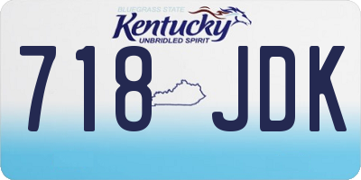 KY license plate 718JDK