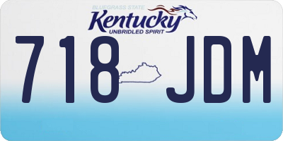 KY license plate 718JDM