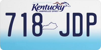 KY license plate 718JDP