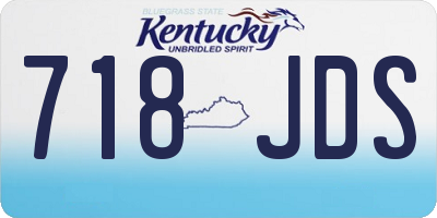 KY license plate 718JDS