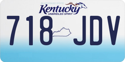 KY license plate 718JDV