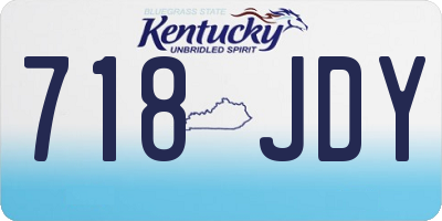 KY license plate 718JDY