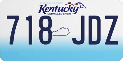 KY license plate 718JDZ