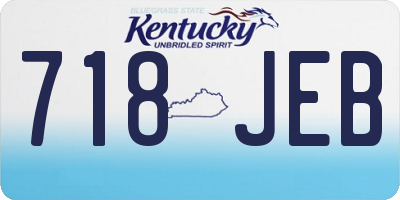 KY license plate 718JEB