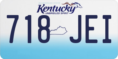 KY license plate 718JEI