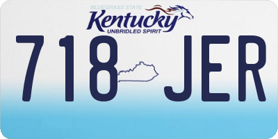 KY license plate 718JER