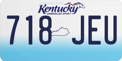 KY license plate 718JEU