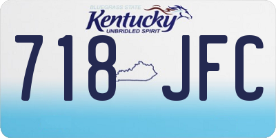 KY license plate 718JFC