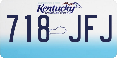 KY license plate 718JFJ