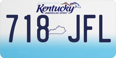 KY license plate 718JFL