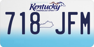 KY license plate 718JFM