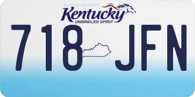 KY license plate 718JFN