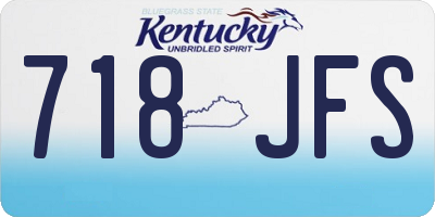 KY license plate 718JFS