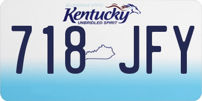 KY license plate 718JFY