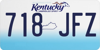 KY license plate 718JFZ