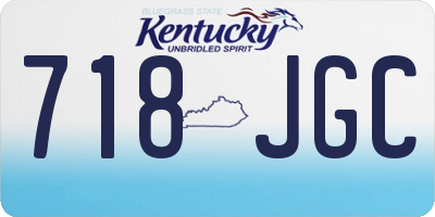 KY license plate 718JGC