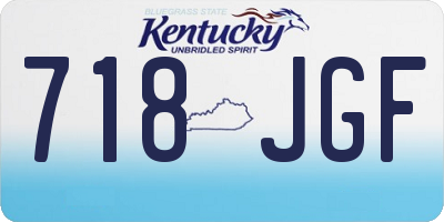 KY license plate 718JGF