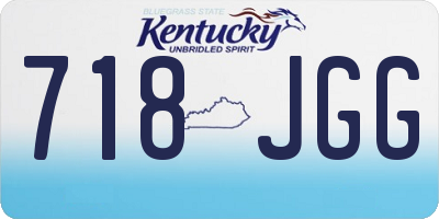 KY license plate 718JGG