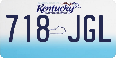 KY license plate 718JGL