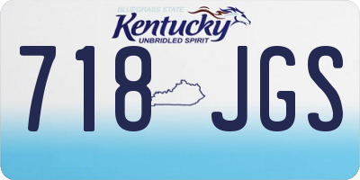 KY license plate 718JGS