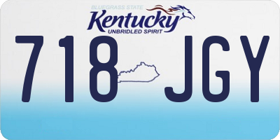 KY license plate 718JGY