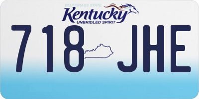 KY license plate 718JHE