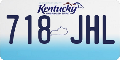 KY license plate 718JHL