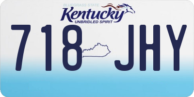 KY license plate 718JHY