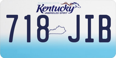 KY license plate 718JIB